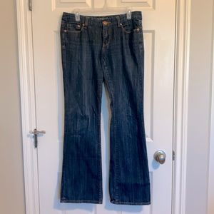 Seven boot cut jeans with detail on back pocket